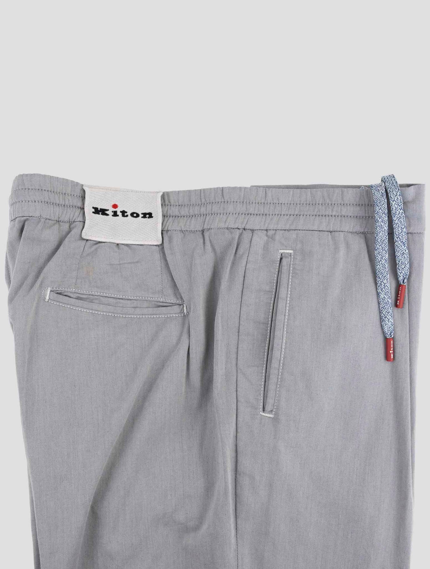 Kiton Gray Cotton Ea Pants