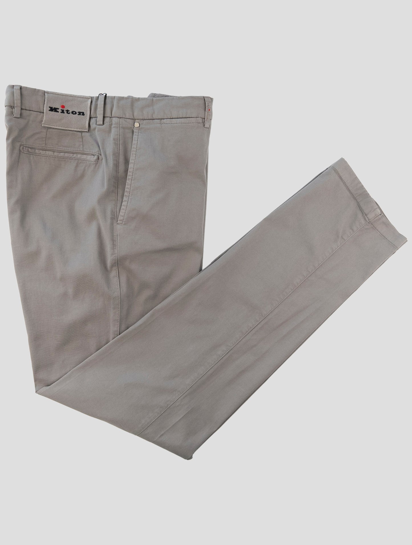 Kiton Taupe Cotton Silk Ea Pants
