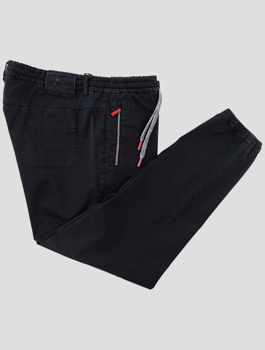 Kiton Dark Blue Cotton Ea Pants