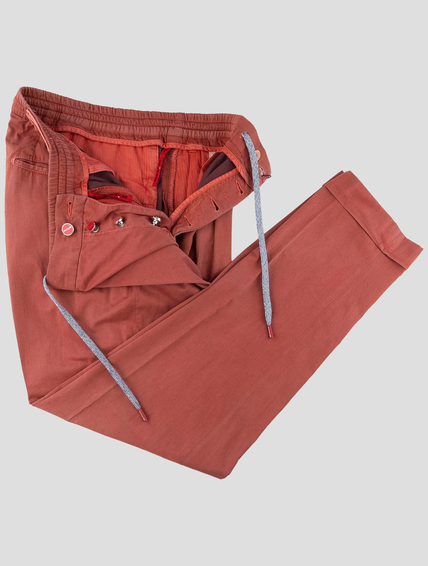 Kiton Red Cotton Ea Pants