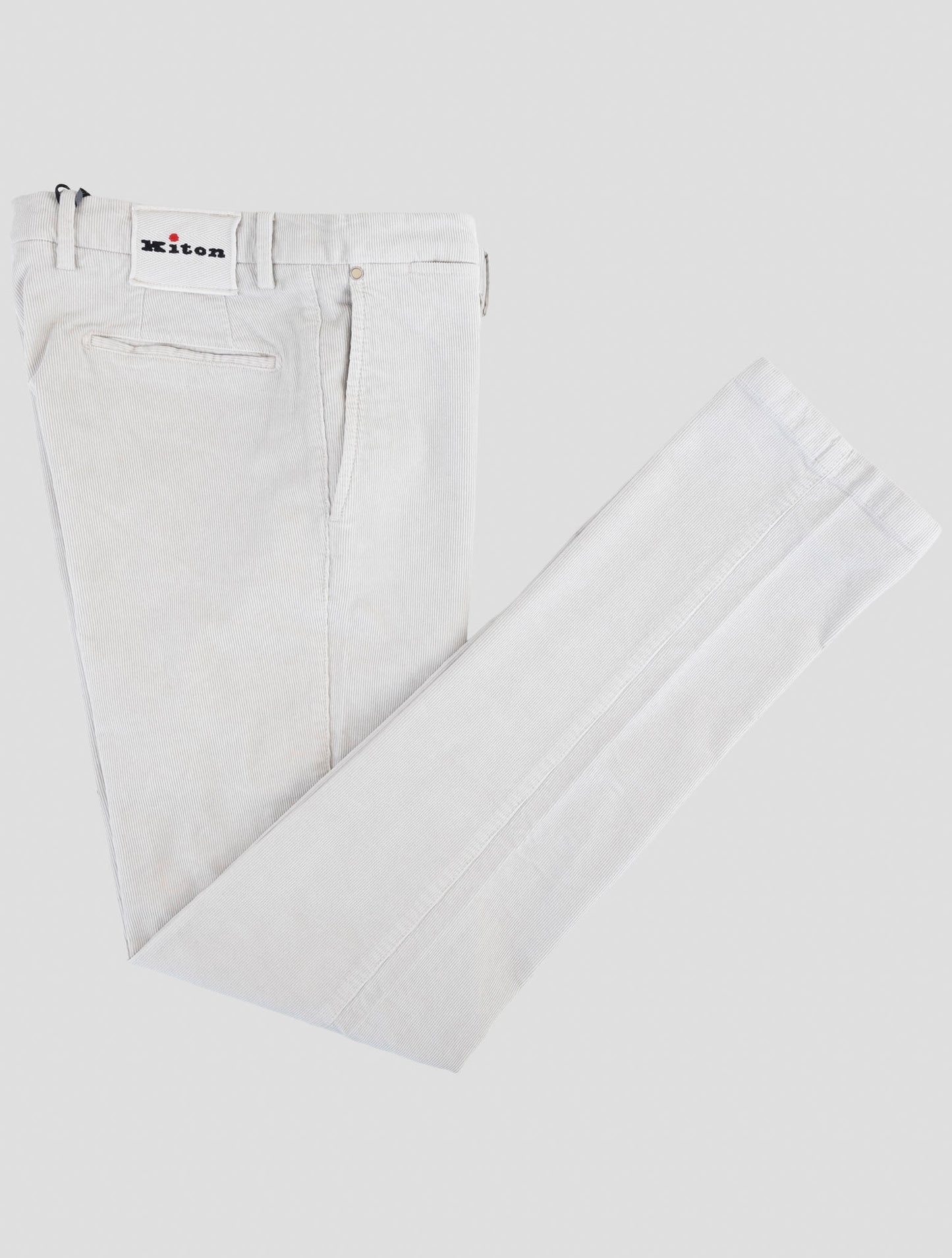 Kiton Gray Cotton Ea Velvet Pants