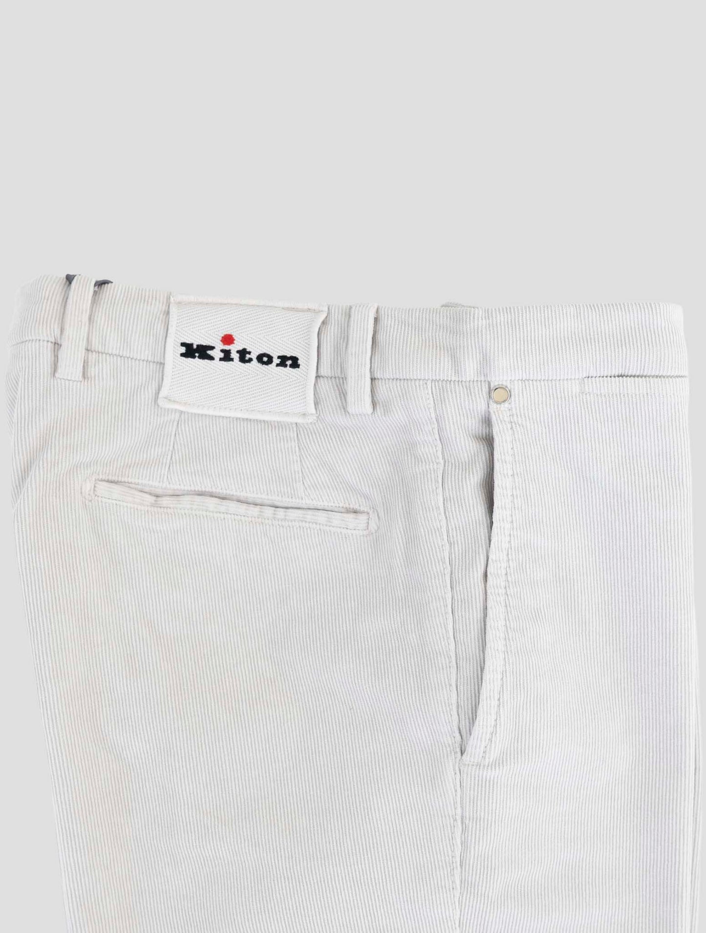 Kiton Gray Cotton Ea Velvet Pants