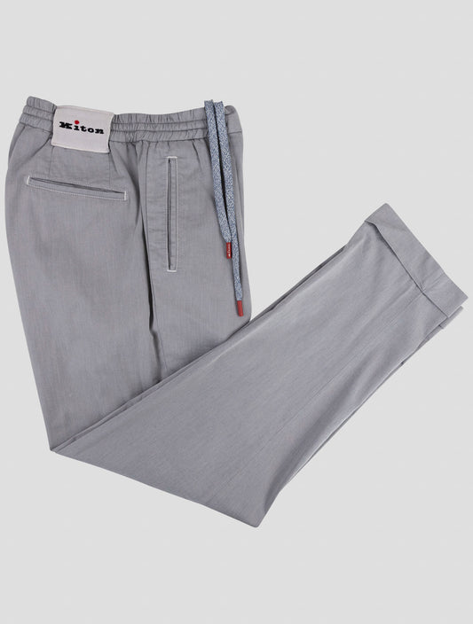 Kiton Gray Cotton Ea Pants