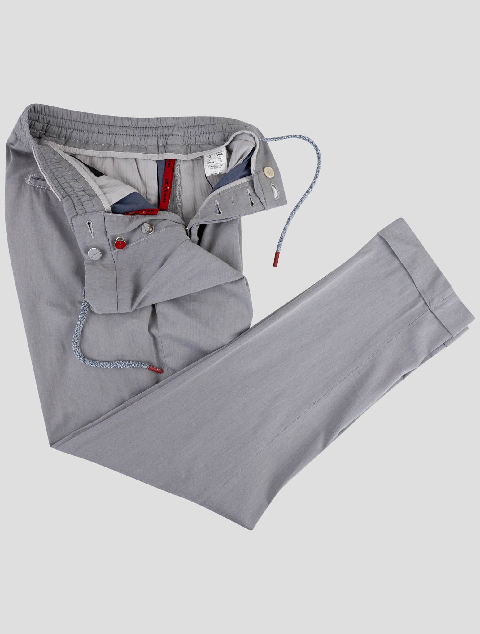 Kiton Gray Cotton Ea Pants