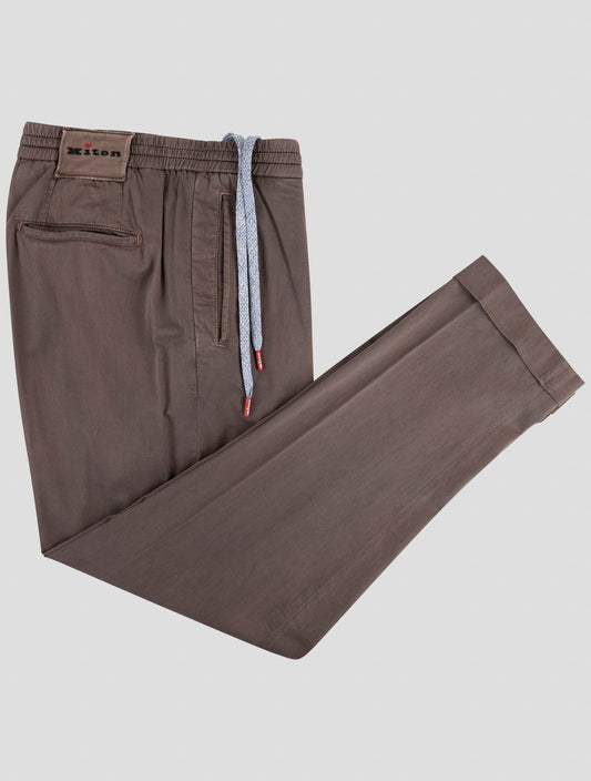 Kiton Brown Cotton Ea Pants