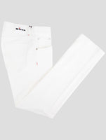 Kiton White Cotton Ea Jeans