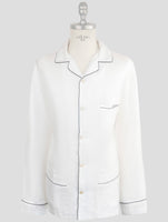 Kiton White Silk Pajamas Shirt