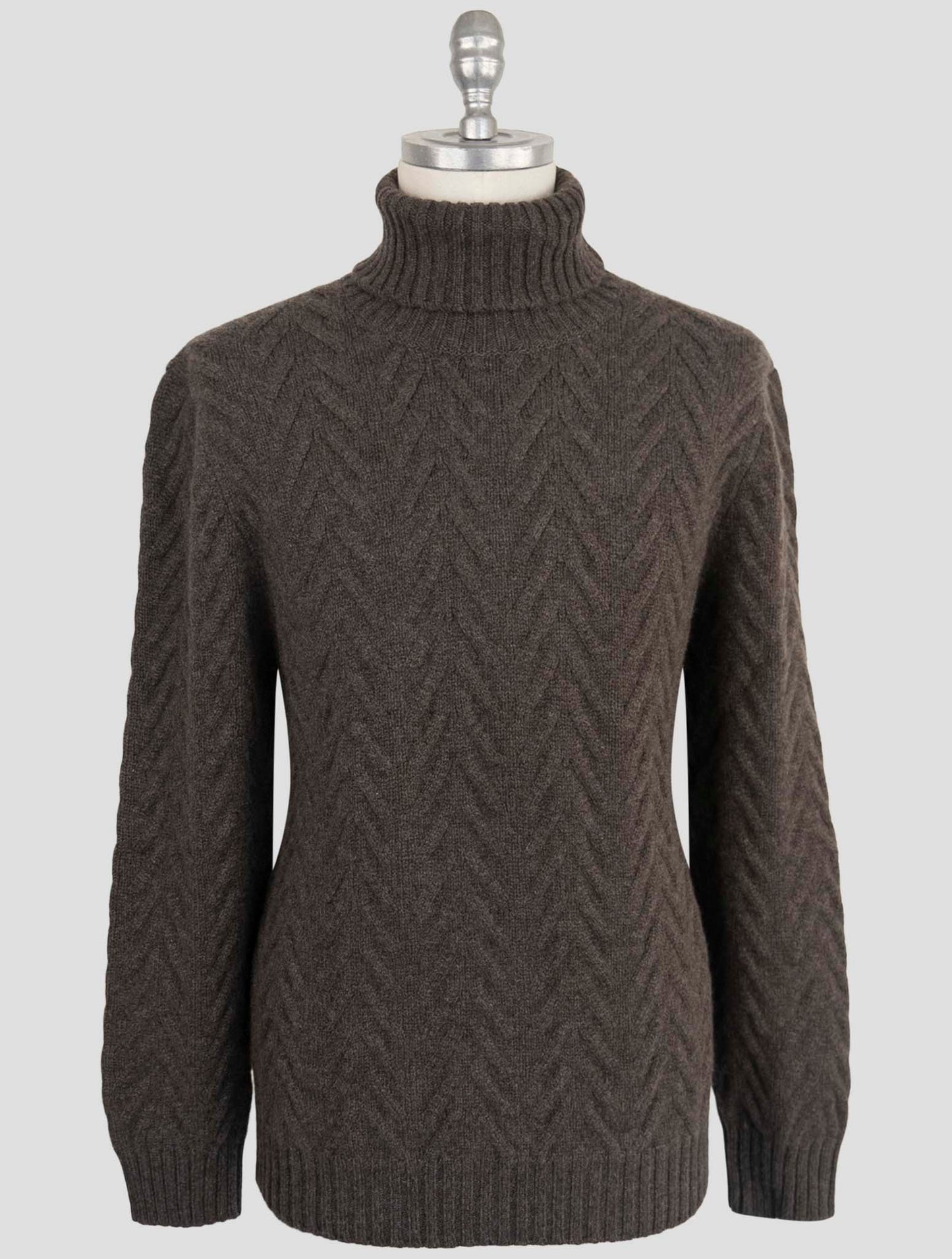 Kiton Brown Cashmere Sweater Turtleneck