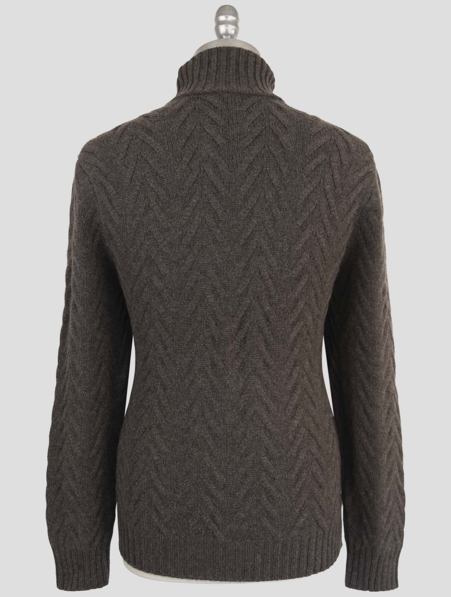 Kiton Brown Cashmere Sweater Turtleneck