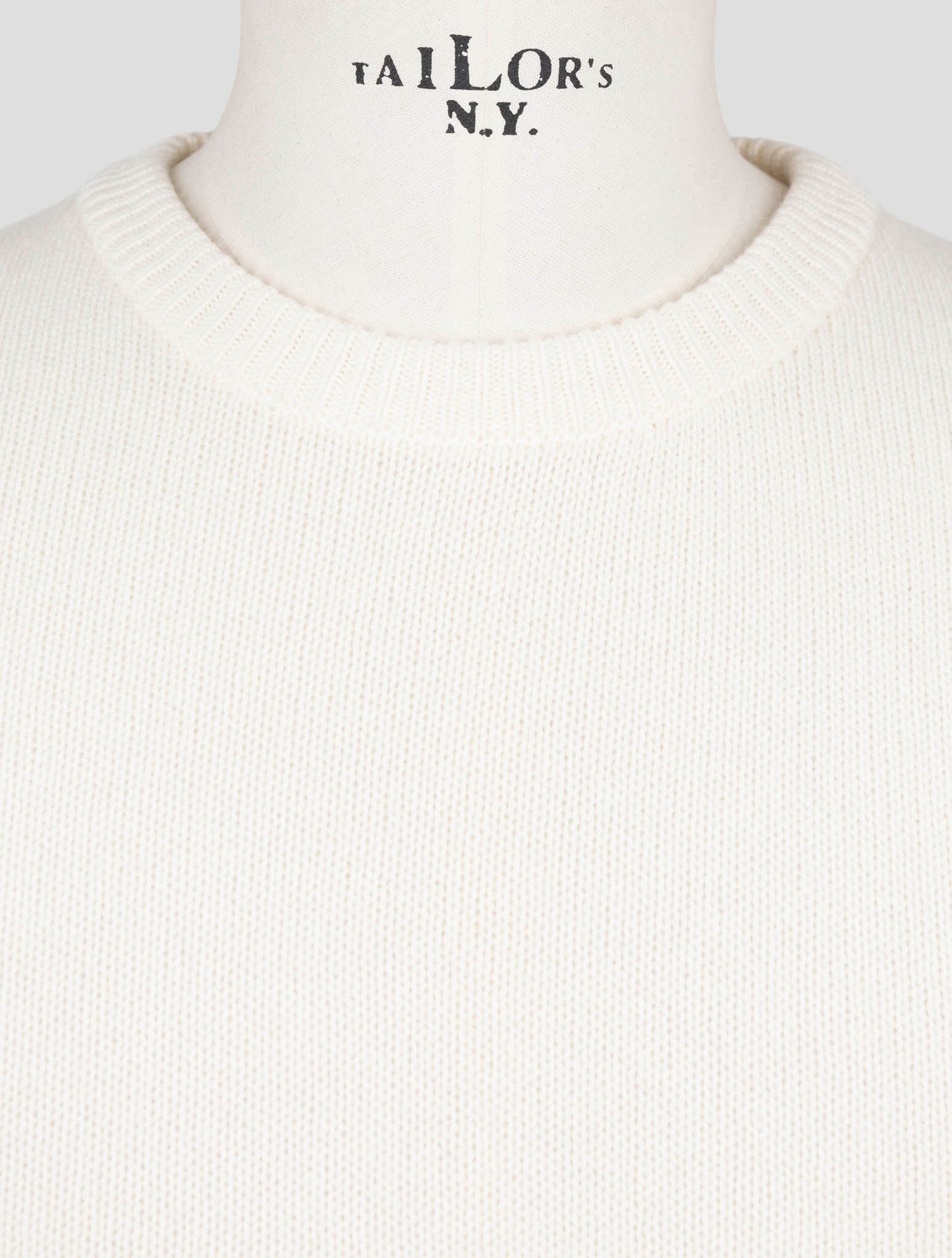 Kiton Gray White Cashmere Sweater Crewneck