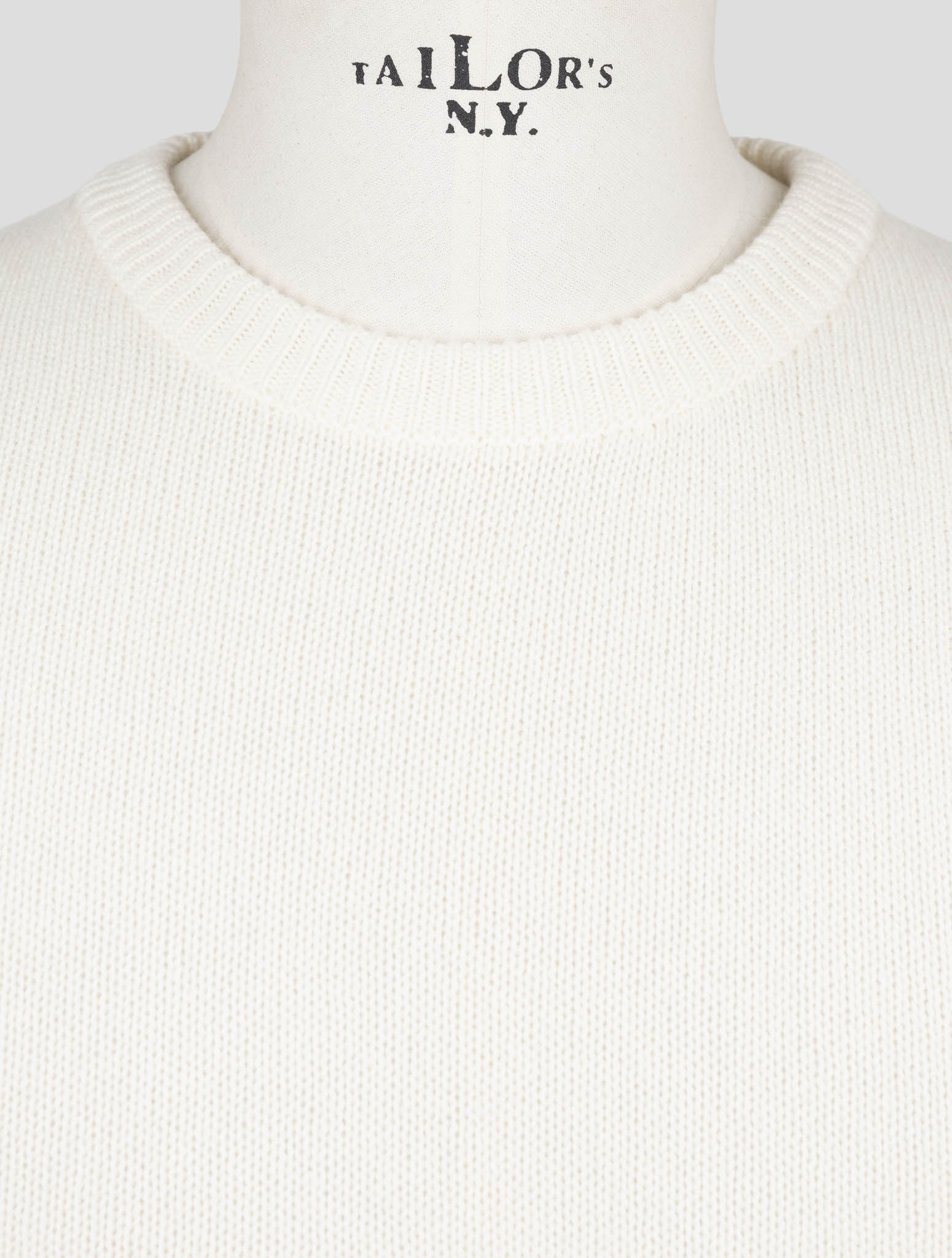 Kiton Gray White Cashmere Sweater Crewneck