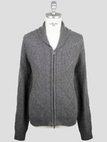 Kiton Gray Cashmere Sweater Full Zip