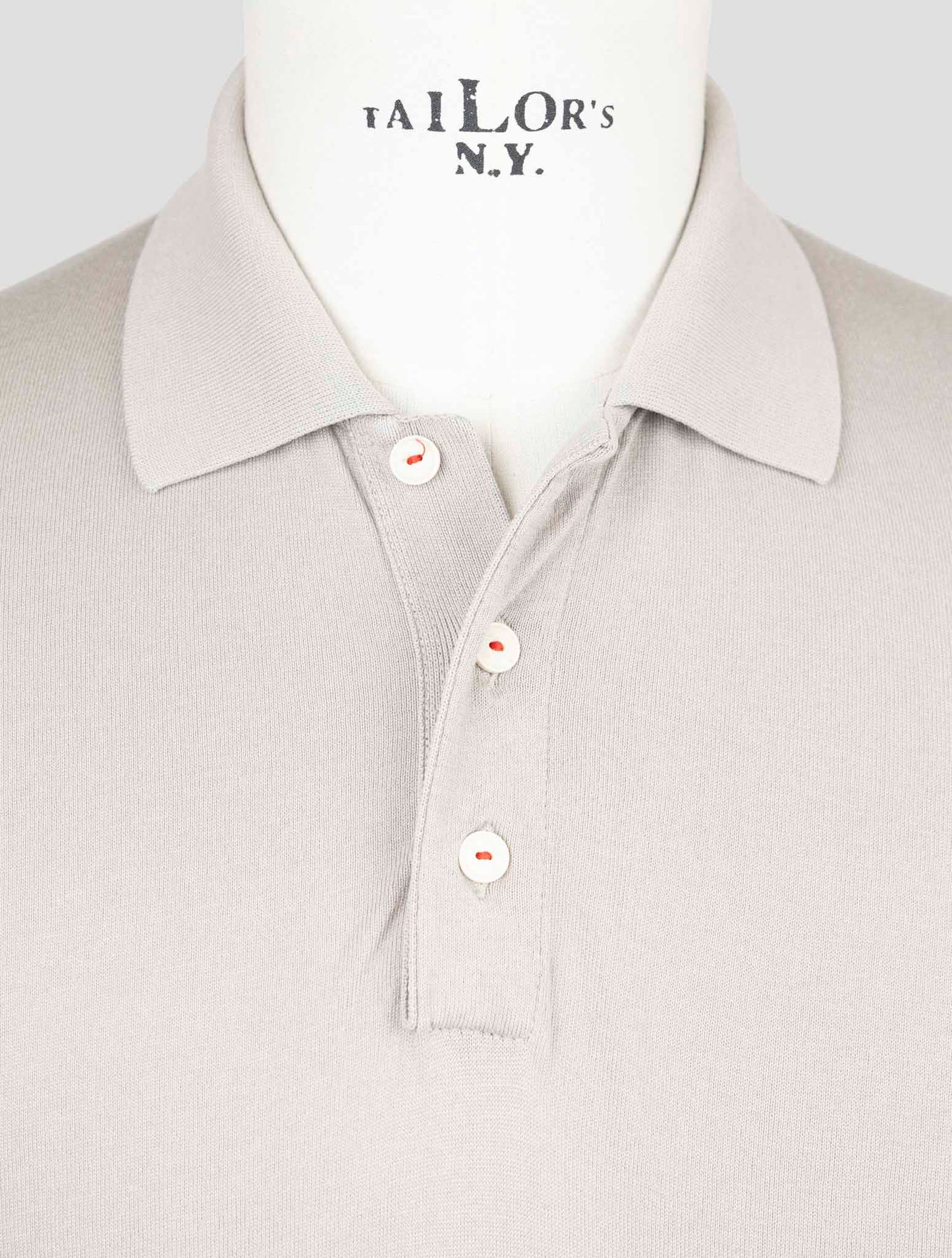 Kiton Taupe Cotton Polo