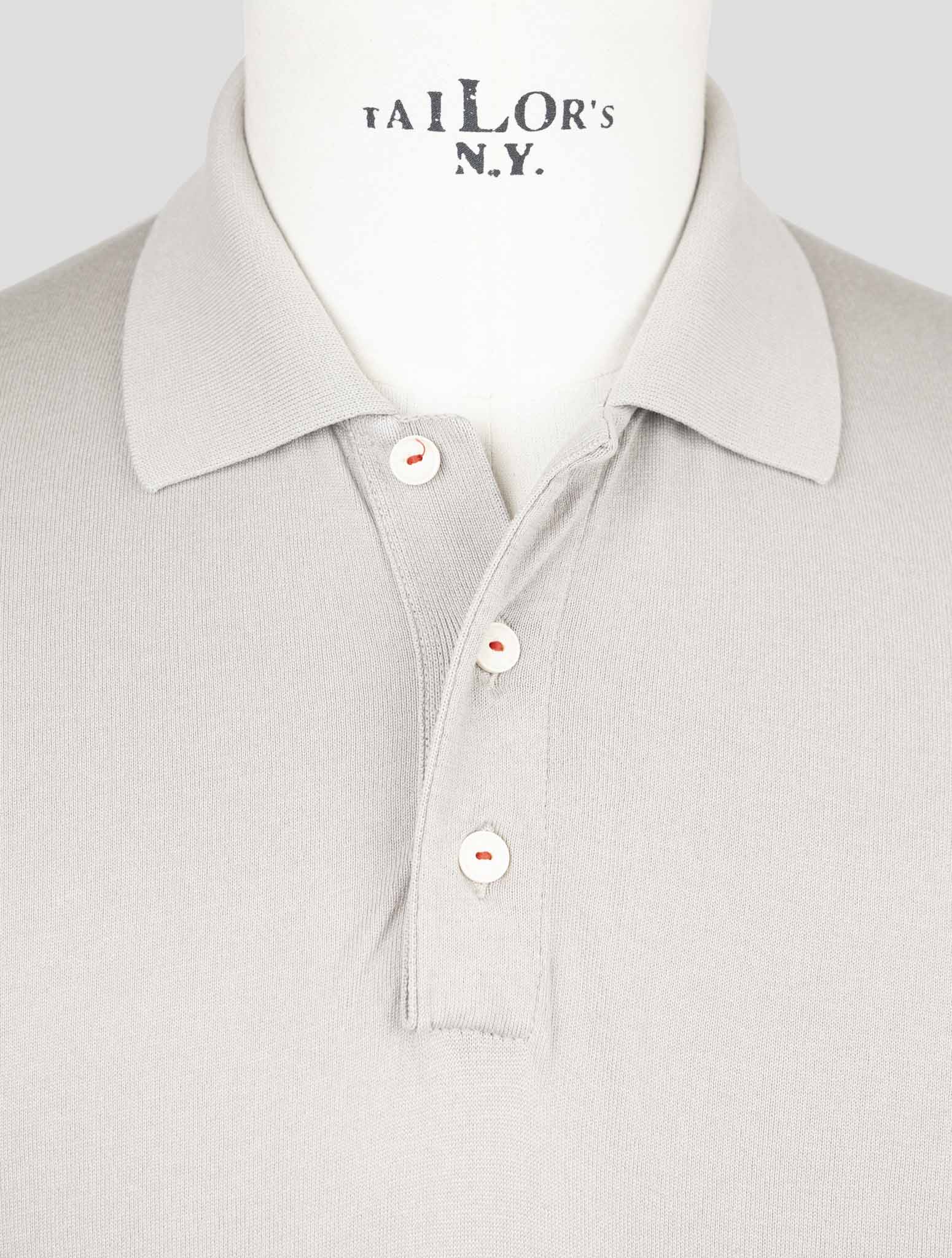 Kiton Taupe Cotton Polo
