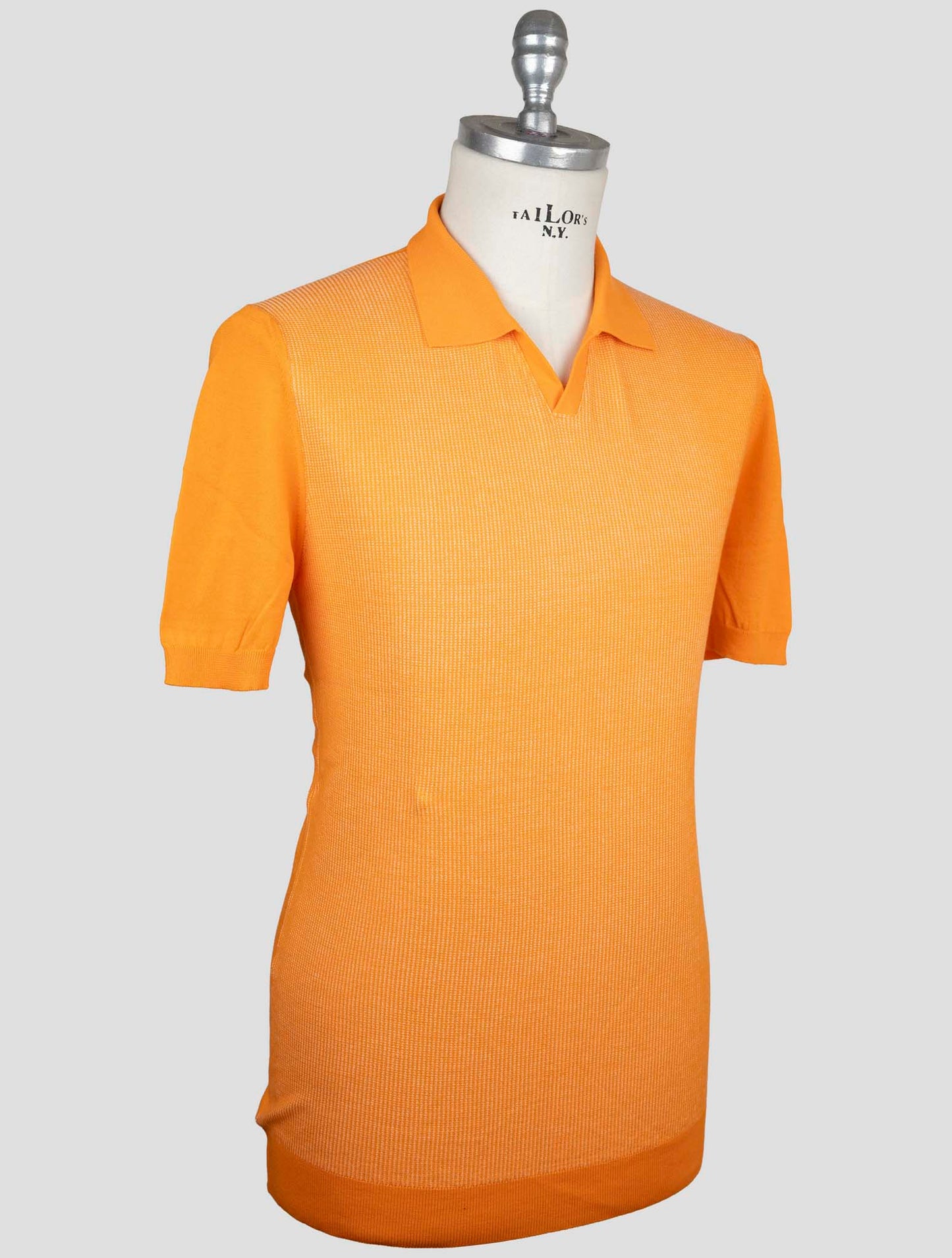 Kiton Orange Cotton Polo
