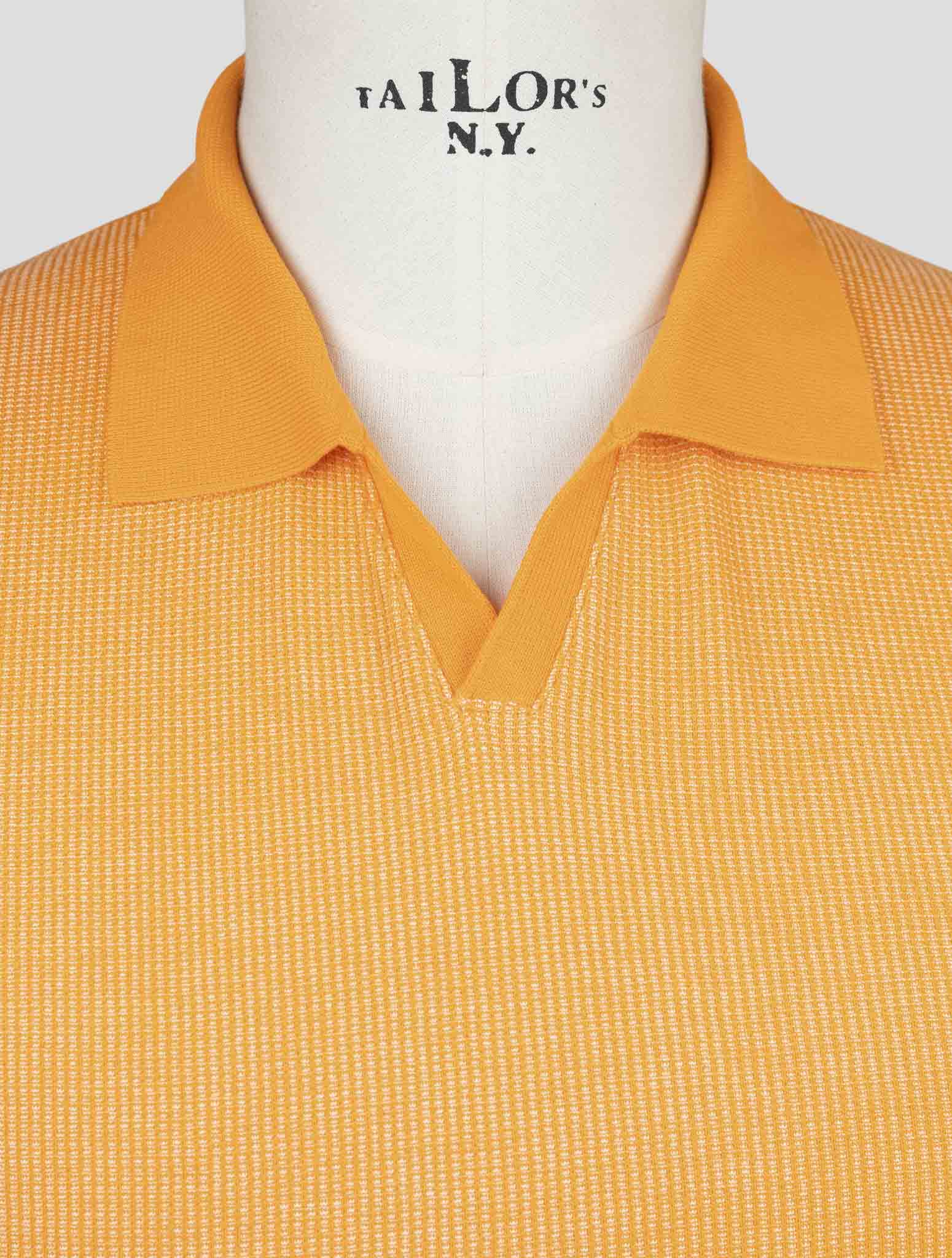 Kiton Orange Cotton Polo