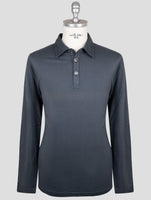 Kiton Gray Cotton Cashmere Sweater Polo