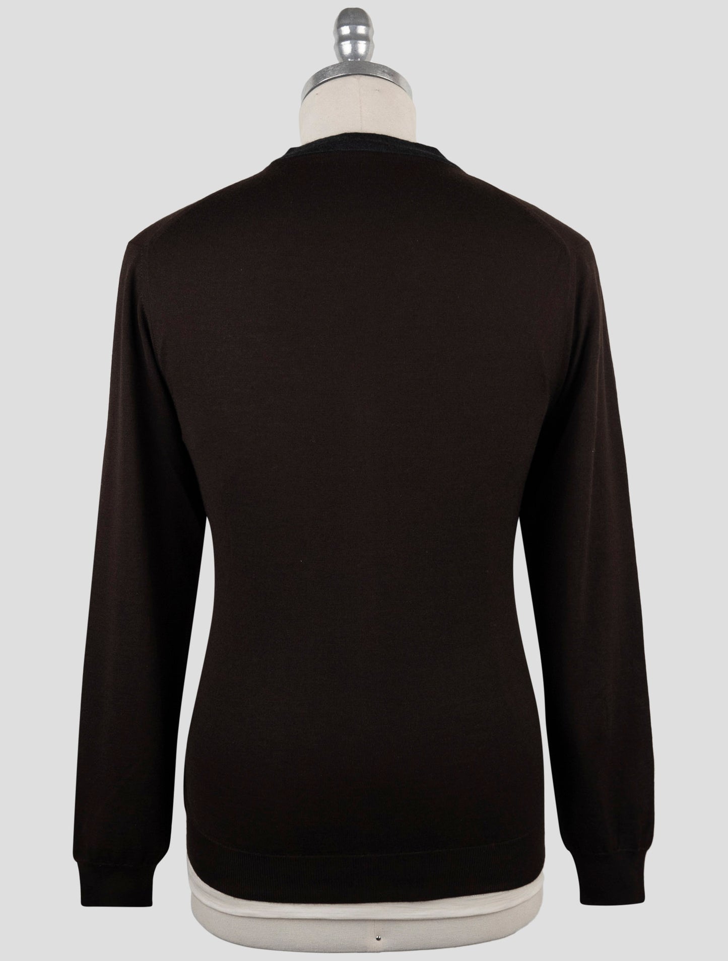 Kiton Brown Cashmere Silk Sweater Cardigan