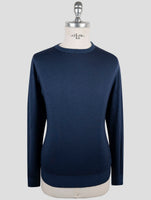 Kiton Blue Cashmere Silk Sweater Crewneck