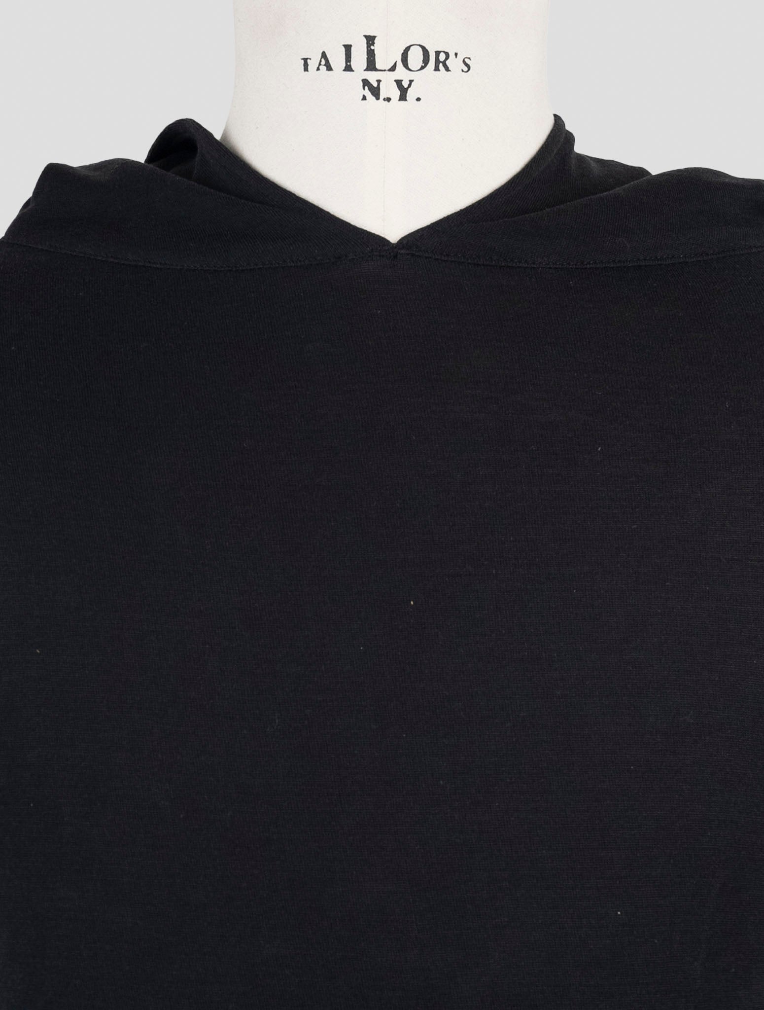 Kiton Black Cotton Sweater Hoodie