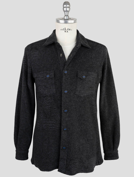 Kiton Knt Dark Gray Cashmere Pa Coat