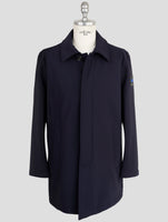 Kiton Knt Blue Wool Pa ea Overcoat