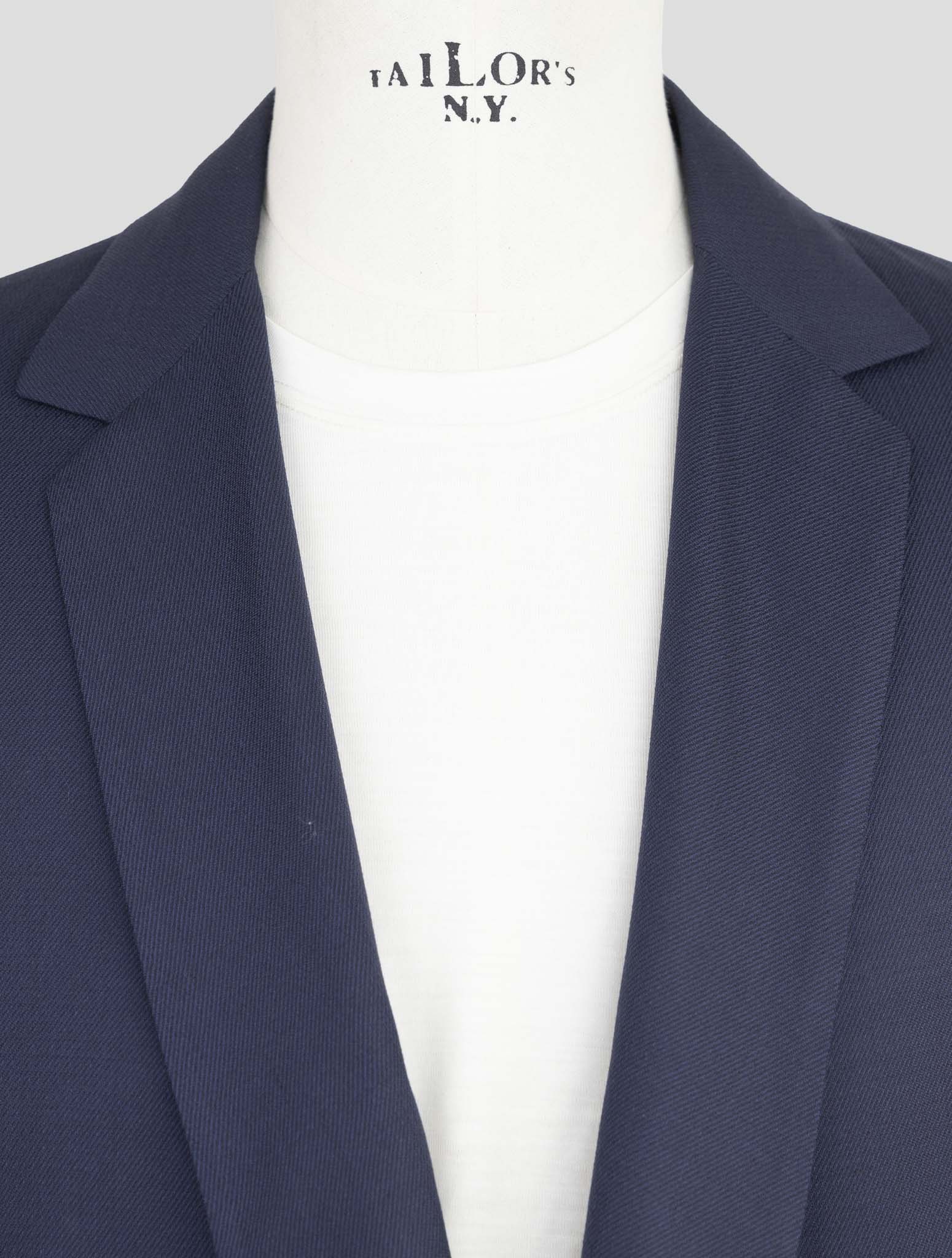 Kiton Knt Blue Virgin Wool Overcoat