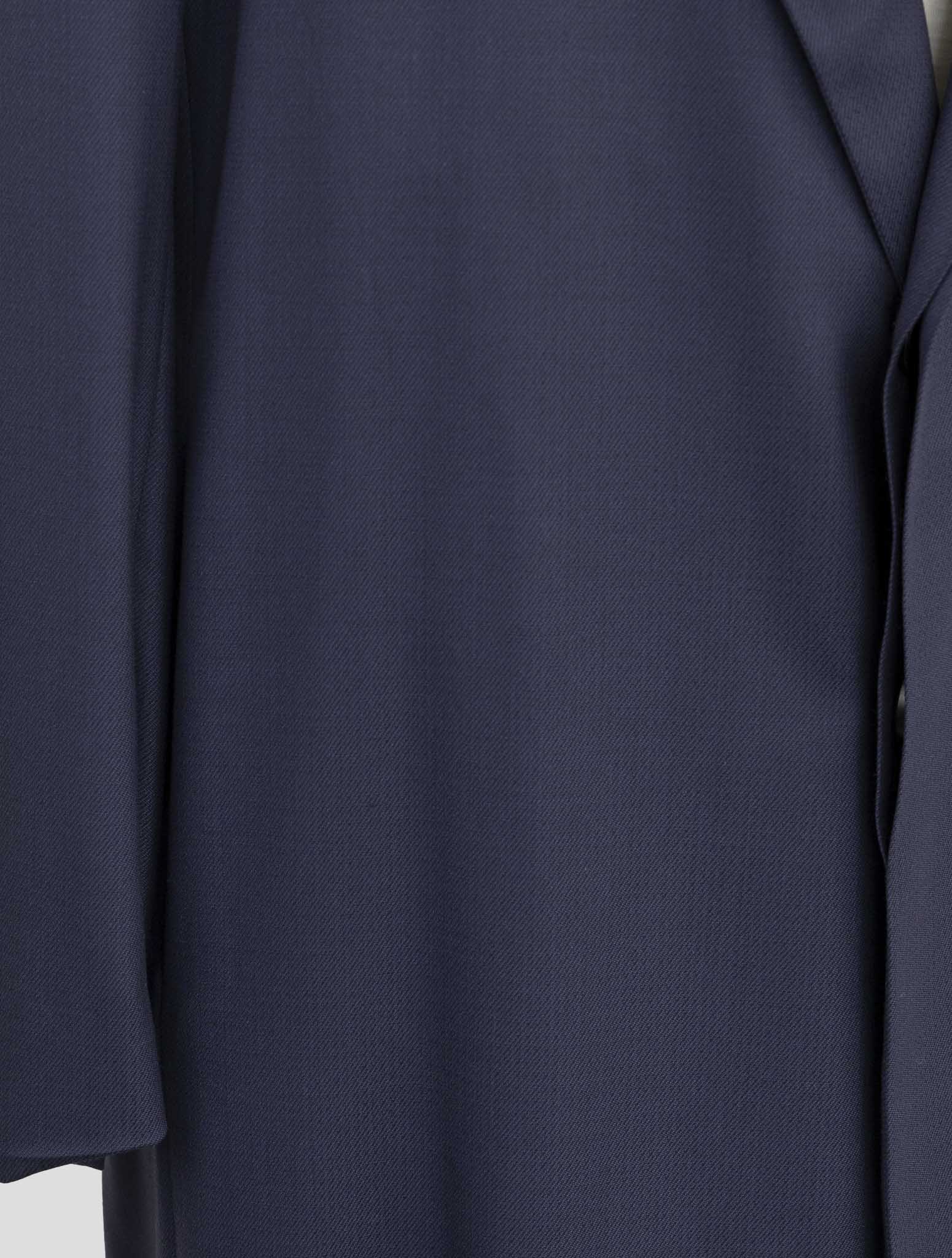 Kiton Knt Blue Virgin Wool Overcoat