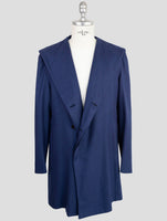 Kiton Knt Blue Cashmere Overcoat