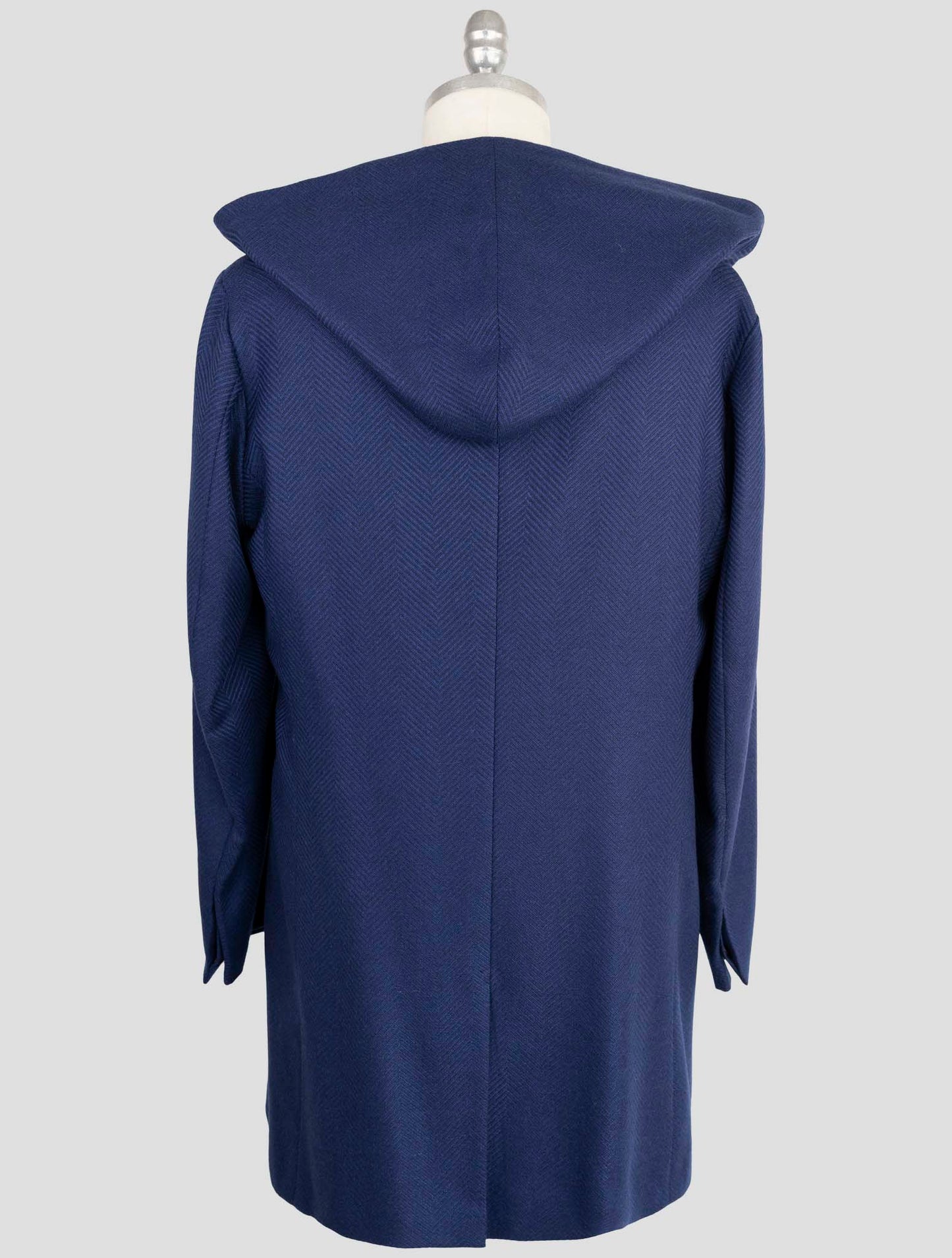 Kiton Knt Blue Cashmere Overcoat