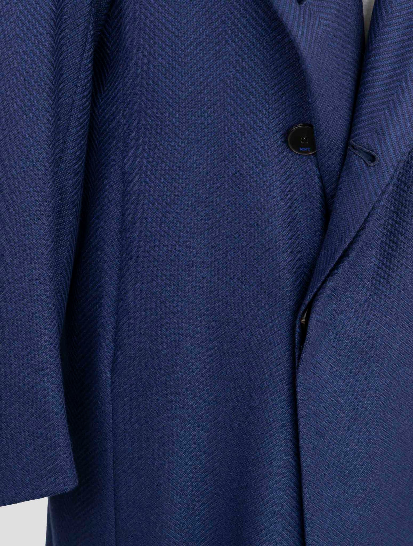 Kiton Knt Blue Cashmere Overcoat