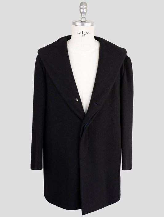 Kiton Knt Black Cashmere Pa Overcoat