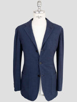 Kiton Knt Blue Cotton Cashmere Silk Blazer