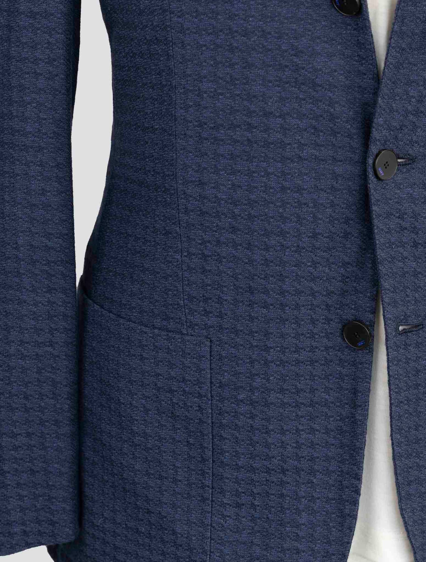 Kiton Knt Blue Cotton Cashmere Silk Blazer