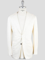 Kiton Knt White Cashmere Cotton Pa Blazer