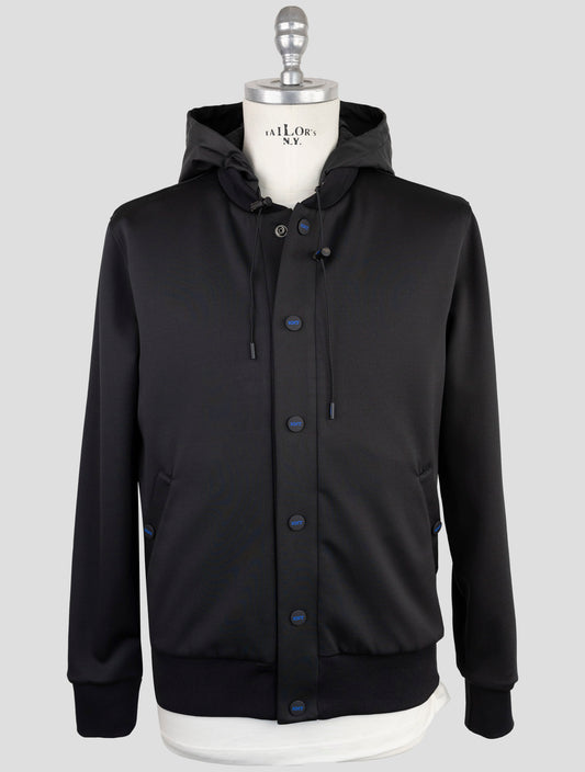 Kiton Knt Black Pl Cotton Pa Ea Coat