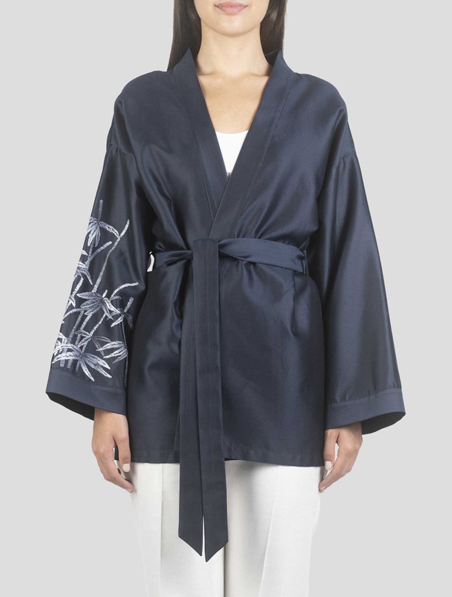 Kiton Blue Cotton Silk Overshirt