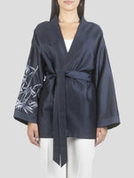 Kiton Blue Cotton Silk Overshirt