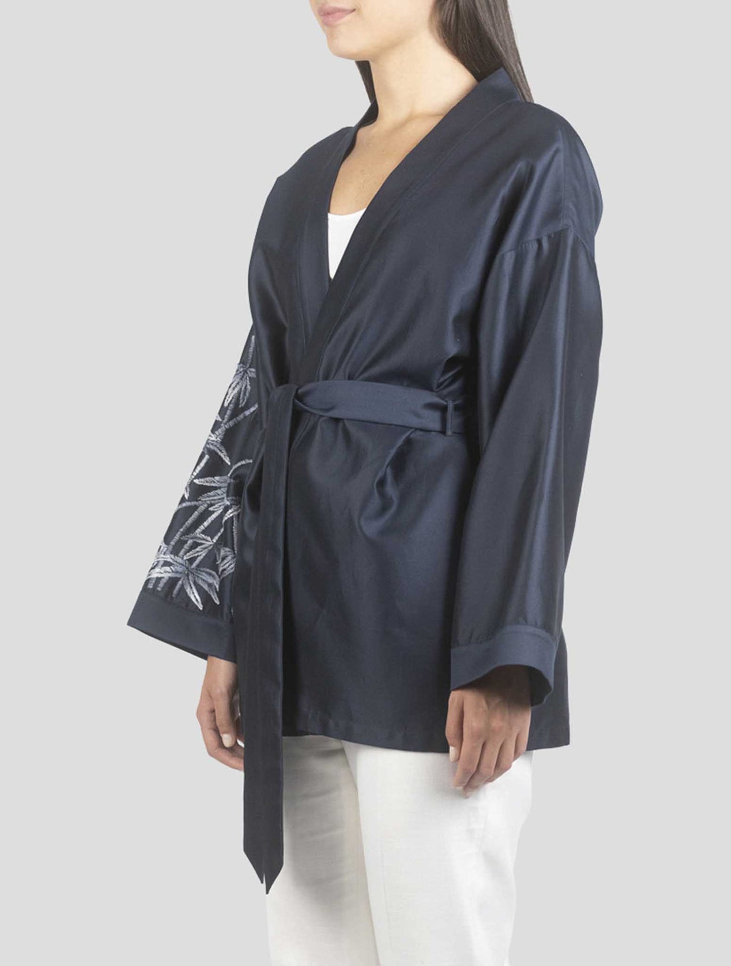 Kiton Blue Cotton Silk Overshirt