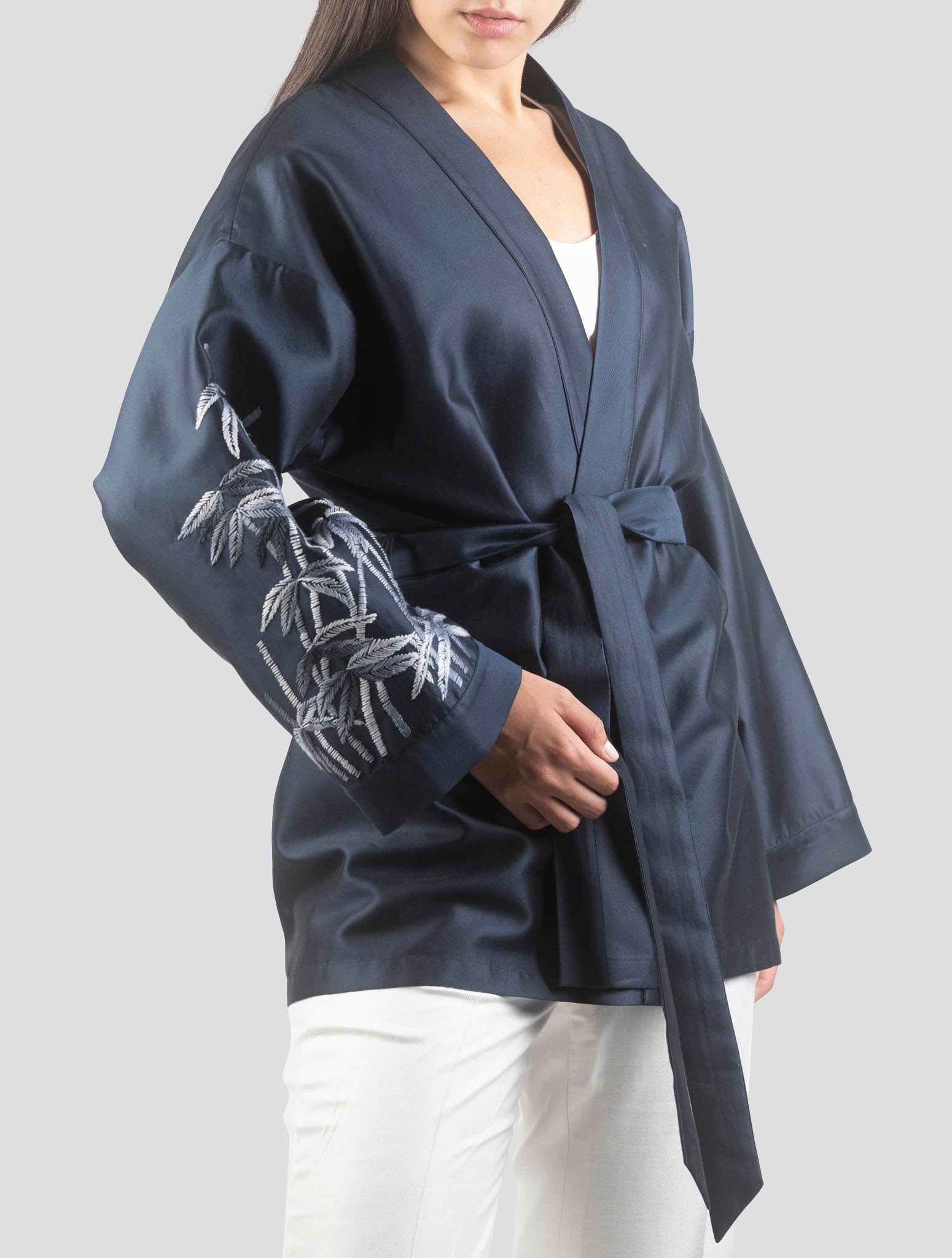 Kiton Blue Cotton Silk Overshirt