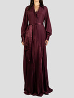 Kiton Burgundy Silk Dress