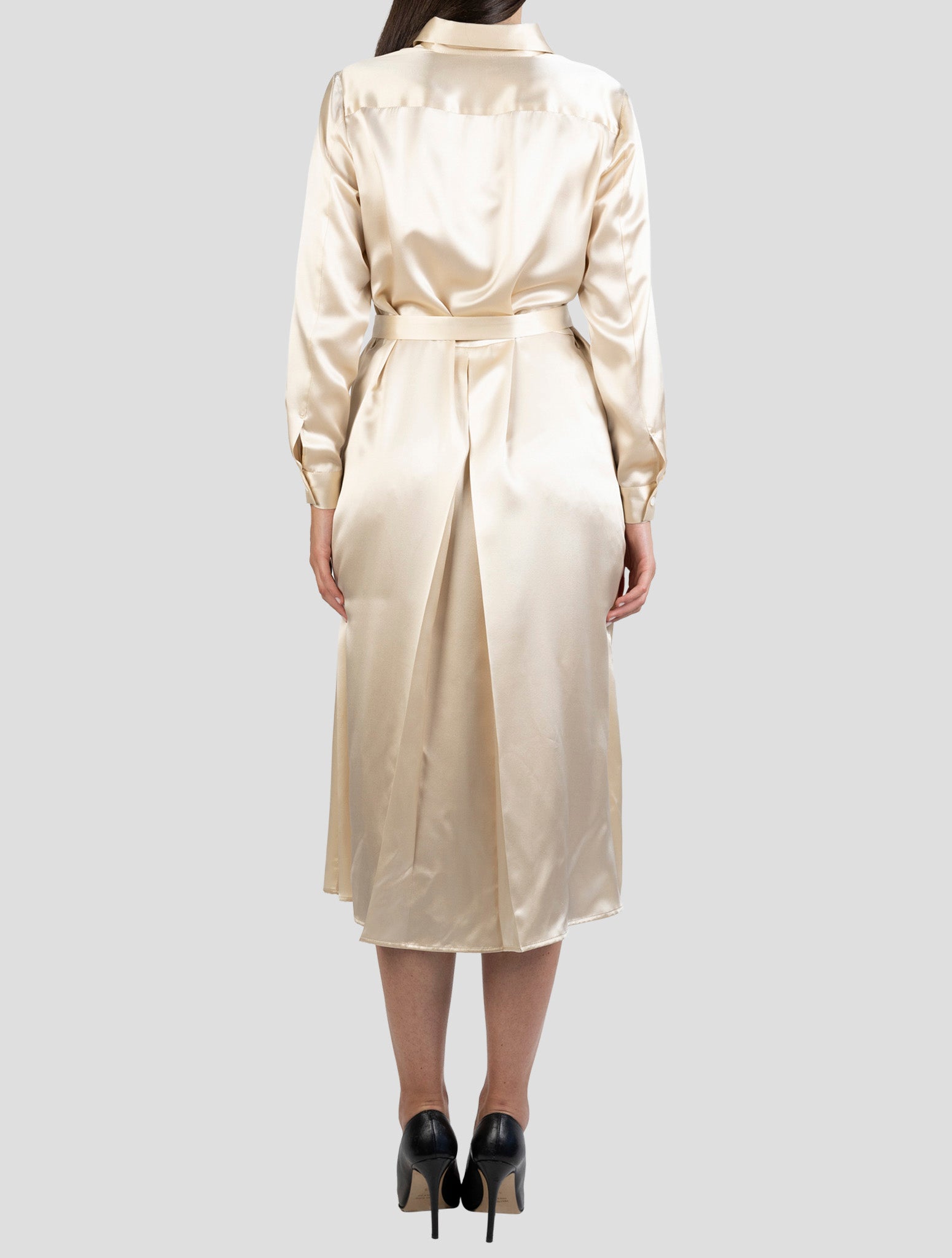 Kiton Beige Silk Dress