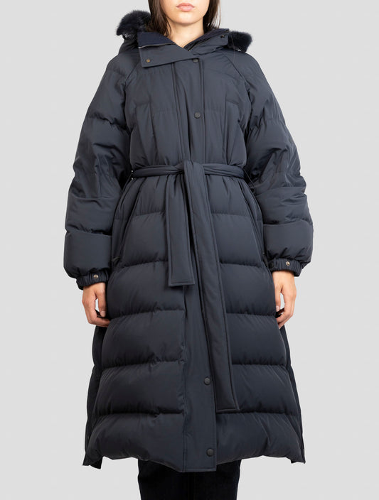 Kiton Blue Pa Ea Mink Fur Overcoat