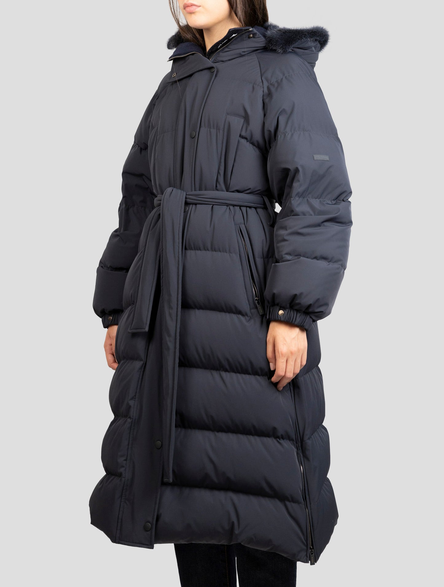 Kiton Blue Pa Ea Mink Fur Overcoat