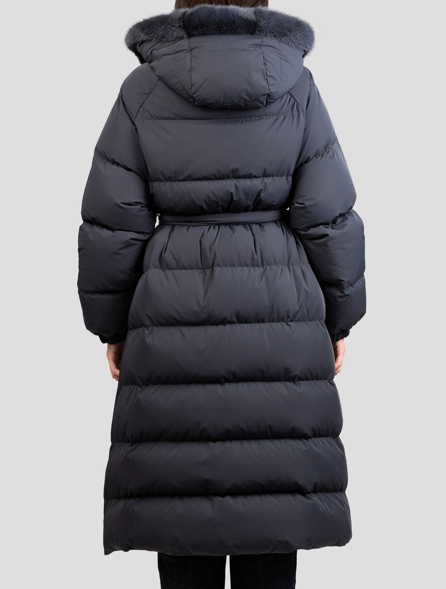 Kiton Blue Pa Ea Mink Fur Overcoat