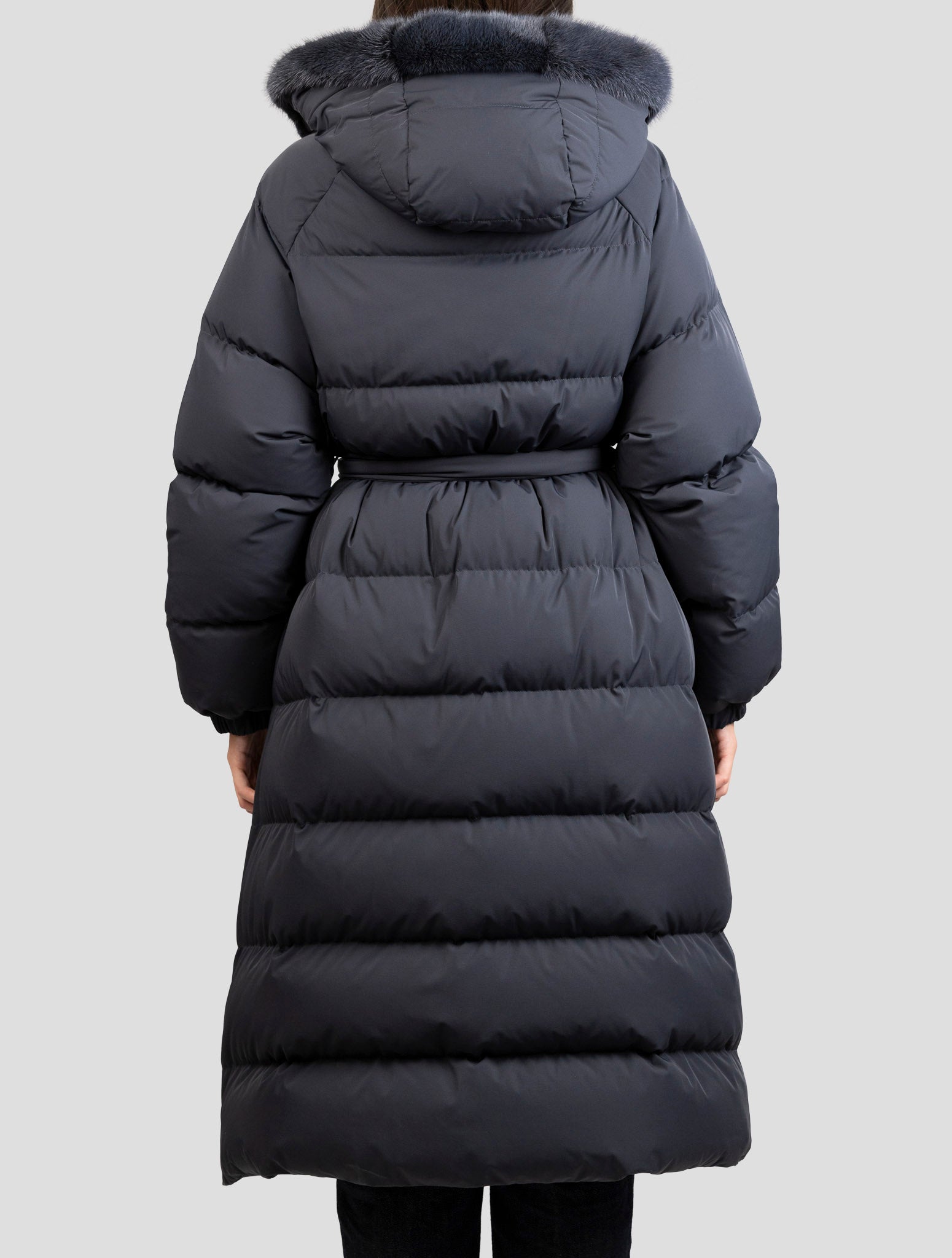 Kiton Blue Pa Ea Mink Fur Overcoat