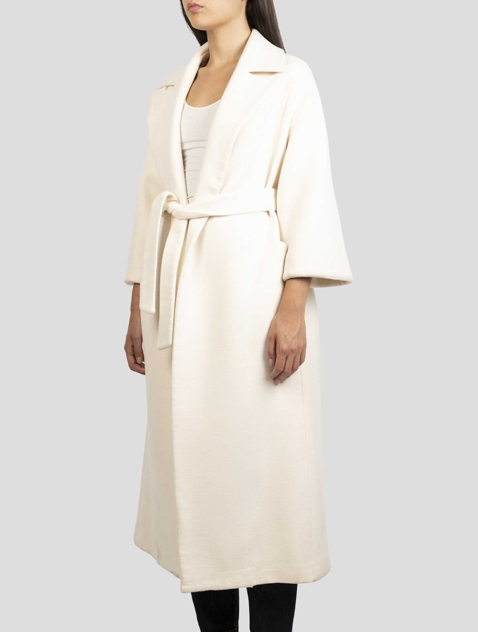 Kiton White Cashmere Overcoat