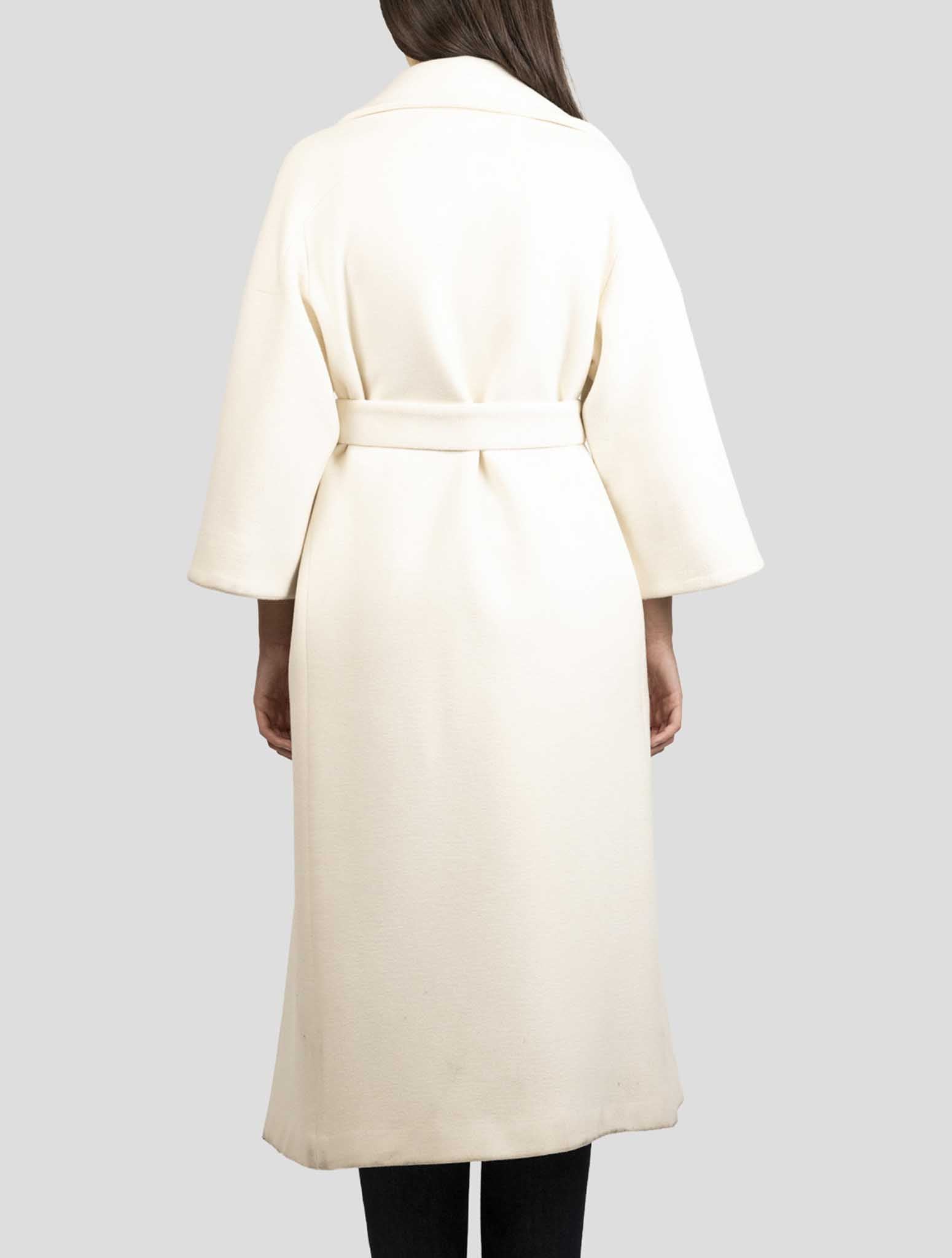 Kiton White Cashmere Overcoat