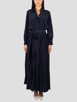 Kiton Blue Silk Dress
