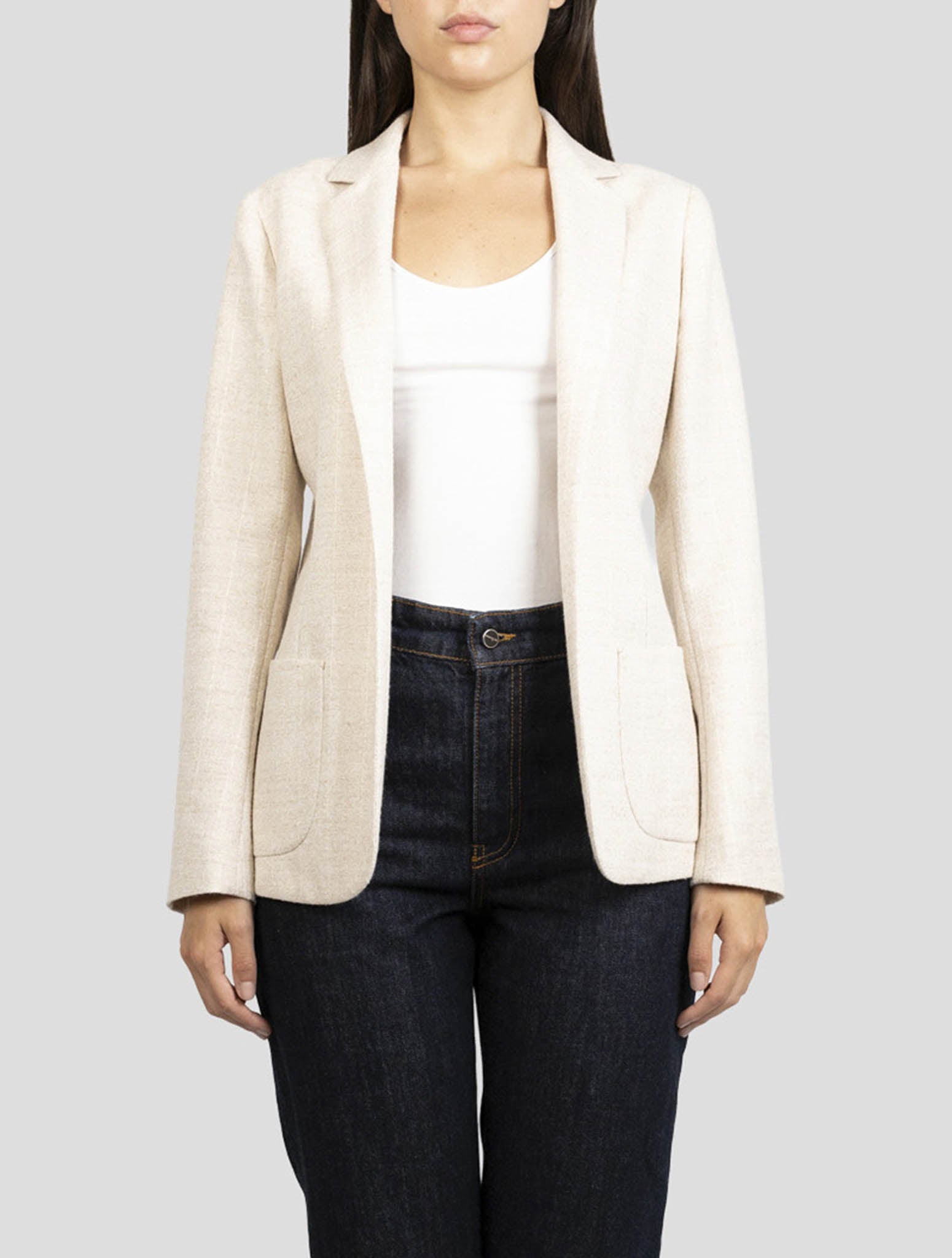 Kiton Beige Alpaca Pa Linen Blazer